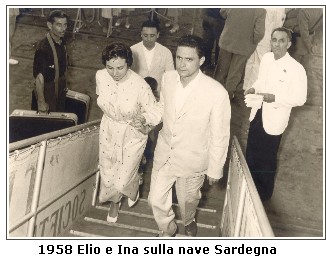 1958 Elio e Ina sulla nave Sardegna